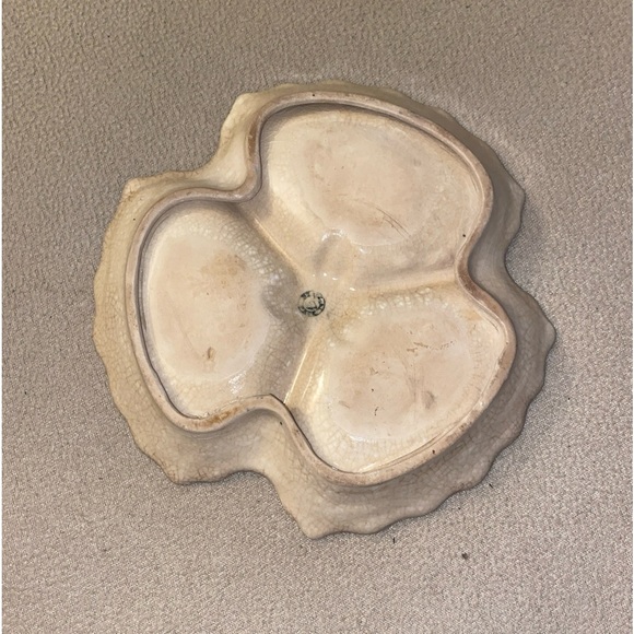 VTG serving dish tray hand painted divider dish small lazy Susan retro classic - Picture 5 of 14